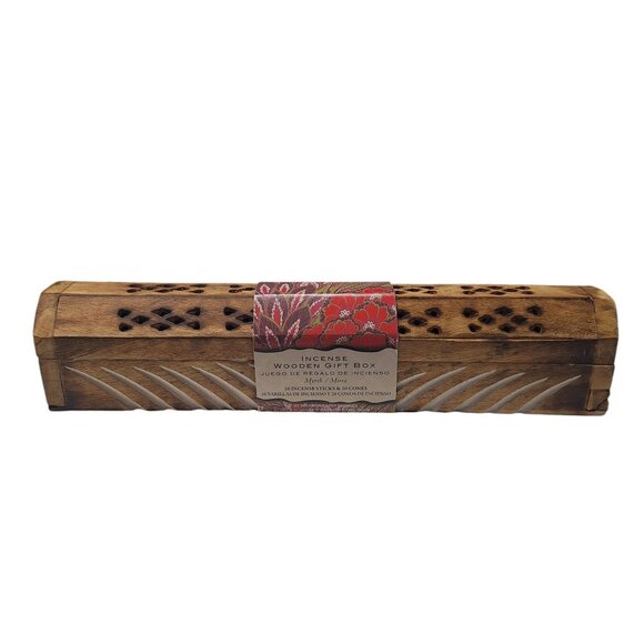 Incense Wooden Gift Box Myrrh 20 Sticks 20 Cones Coffin Present Flora - Picture 8 of 8